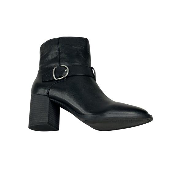 Lucky Brand Achelle Buckled Black Leather Moto Booties Womens Size 9.5M New - Picture 6 of 13